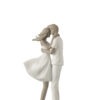 Decoratief Staand Kussend koppel - Poly - Wit/Taupe