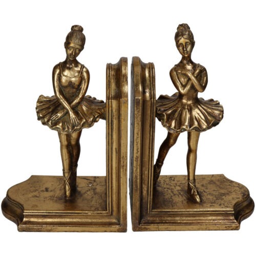 Boekensteun Ballerina - Poly - Goud - Set van 2 - Afbeelding 2