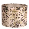 Lampenkap Tiger - Cilinder - Fluweel - Wit/Zwart - Ø 20cm
