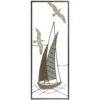 Wanddecoratie Zeilboot & Vogels - Metaal - Multi
