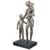 Decoratief Figuur Moeder met Kinderen - Polyresin - Brons - 12x9x26,5cm