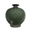 Vaas Appelvorm - Craquelé Keramiek - Groen - 33x33x35cm