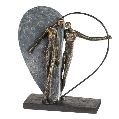 Sculptuur "Palpitations" - Polyresin - Brons/Grijs - L28xB10xH31cm