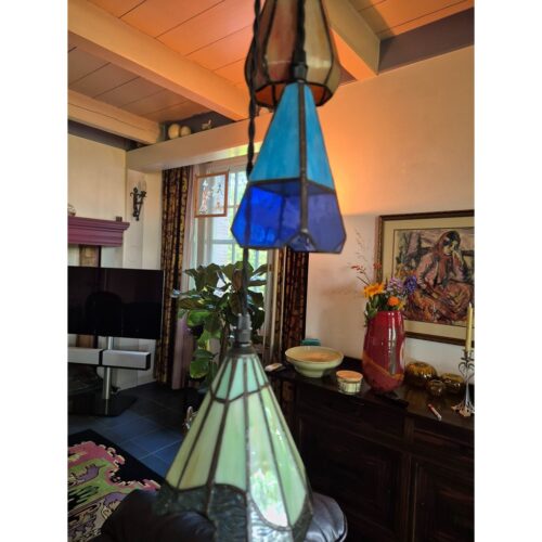 Creatieve Tiffany Lamp aan Linnen Snoer Solid - Afbeelding 7