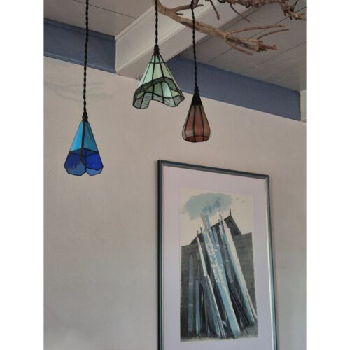 Creatieve Tiffany Lamp aan Linnen Snoer Drop - Afbeelding 4