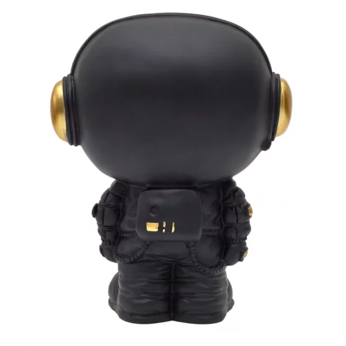 Sculptuur Astronaut - Polyresin - Zwart/Goud - L21,5xB15xH28cm - Afbeelding 2