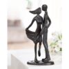 Sculptuur Koppel Love Dance - Metaal - Antiek Bruin - B6xL10xH18cm