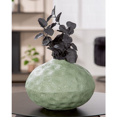 Vaas Olivia Bulb - Metaal - Groen - Ø22xH16cm