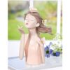 Lady Butterfly - Polyresin - Roze/Wit - L19xB15,5xH31cm