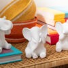 Decoratieve Olifanten Horen Zien Zwijgen - Poly - Wit - L10,5xB8xH13cm