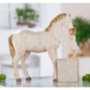 Decoratief Paard met Kind - Poly - Crème - L22 x B8 x H21 cm