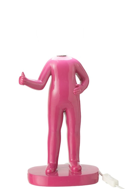 Tafellamp Duim - Polyresin - Fuchsia - L19,5xB14xH44cm - Afbeelding 3