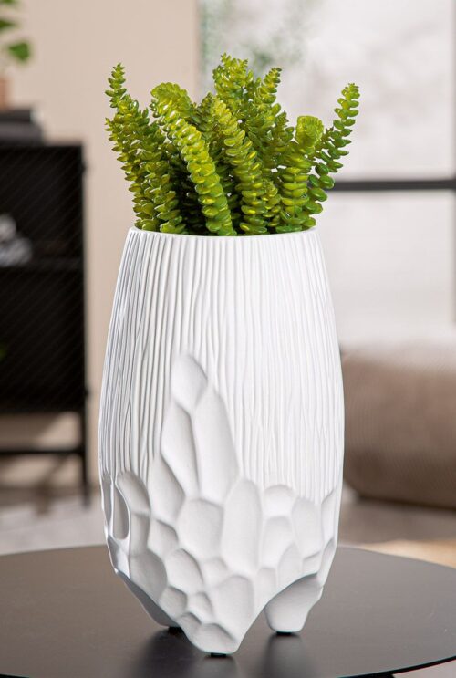 Vaas Elif - Keramiek - Wit - Ø17xH19cm - Afbeelding 3
