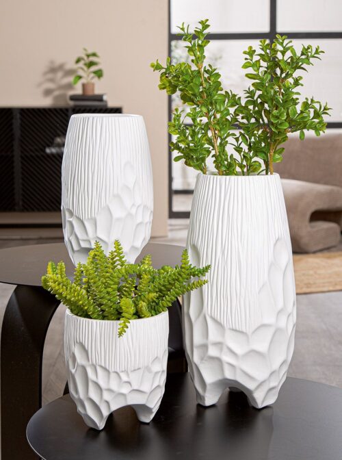 Vaas Elif - Keramiek - Wit - Ø17xH19cm - Afbeelding 7