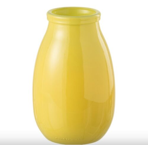 Vaas - Glas - Geel - Large - L17,5xB17,5xH28cm