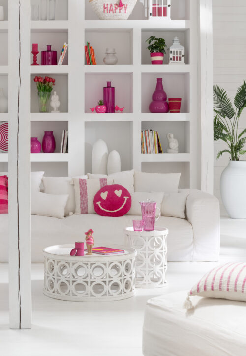 Vaas - Glas - Pink - Large - L17,5xB17,5xH28cm - Afbeelding 3
