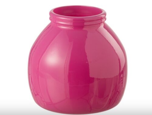 Vaas - Glas - Pink - Small - L21xB21xH20cm