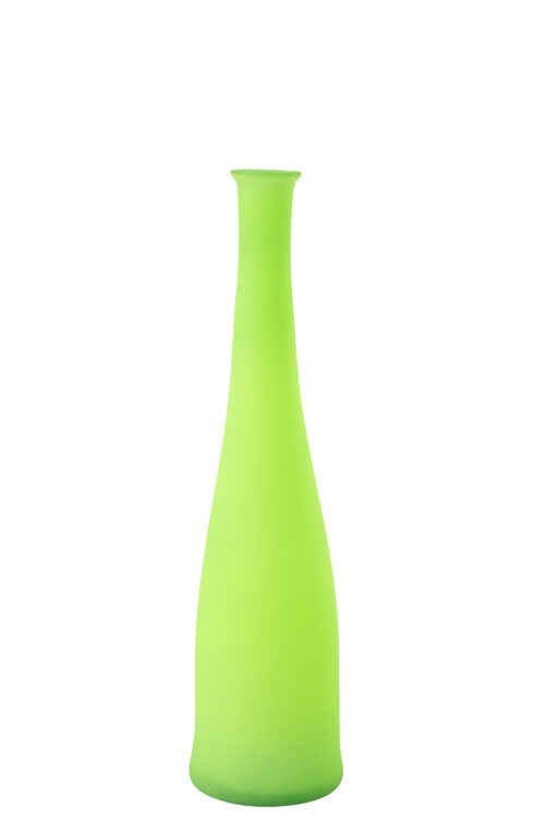 Vaas Bottle - Glas - Neon Groen - L18xB18xH80cm