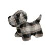 Deurstopper Teckel - Textiel Geruit - Bruin/Multi - L29xB15xH23cm