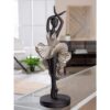 Sculptuur Ballerina - Polyresin - Zwart/Goud - Ø14xH44cm