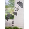 Tuinprikker Ginkgo met Spinner - Metaal - Zwart - L45xB5xH130cm