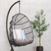 Hangstoel Egga - Metaal/Koord - Bruin - L103xB103xH195cm