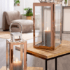 Lantaarn Galano - Roestvrij Staal/Glas - Rosé Goud - Set van 2