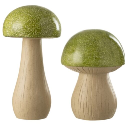 Paddenstoel - Magnesium - Groen - Set van 2