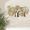 Wanddecoratie Rotondo - Metaal - Goud/Zwart - L88xH48cm