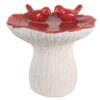 Decoratie Paddenstoel - Ø 19x18 cm - Wit Rood Terracotta