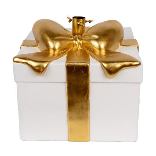 Kerstboom Standaard - Cadeau - 30x28x48 cm - Wit - Keramiek