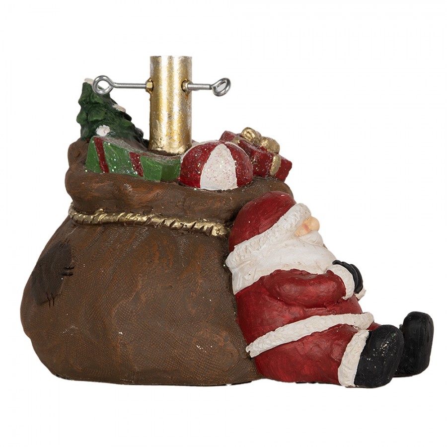 Kerstboom Standaard - Kerstman 46x31x30 cm Bruin/Rood Keramiek - Afbeelding 4