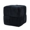 Poef Winnie - Velours/Polyester - Zwart - L42,5xB42,5xH43cm