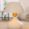 Tafellamp Chiana - Ruw Metaal - Beige/Goud - 18,5x23,5cm