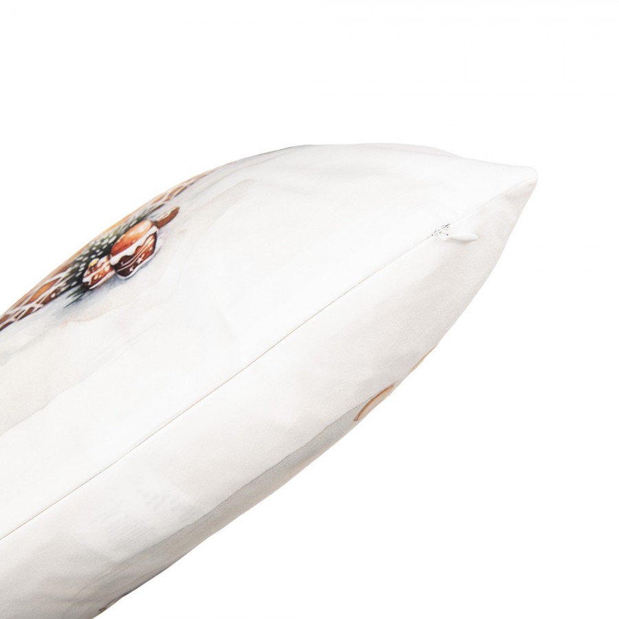 Kussenhoes Kerstmotief - Wit - 45x45cm - Afbeelding 2