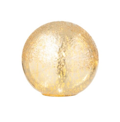 Ledbal Craquelé - Glas - Goud - Ø15,5x14,5cm