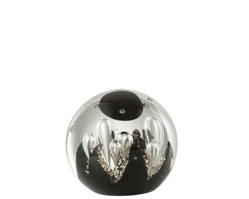 Presse Papier Magic - Glas - Goud/Zwart - Medium - Ø10xH10cm