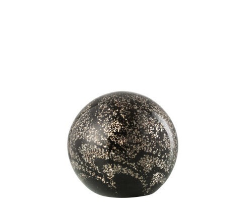Presse Papier Stardus - Glas - Goud/Zwart - Medium - Ø10xH10cm