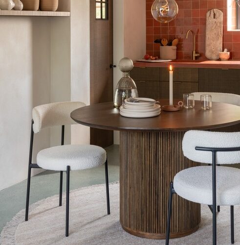 Vaas Fles+Dop Yara - Glas - Taupe - Medium - Ø18xH34cm