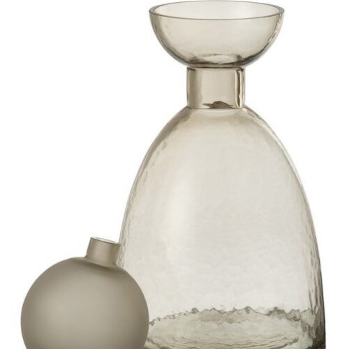 Alternative view of Vaas Fles+Dop Yara - Glas - Taupe - Medium - Ø18xH34cm