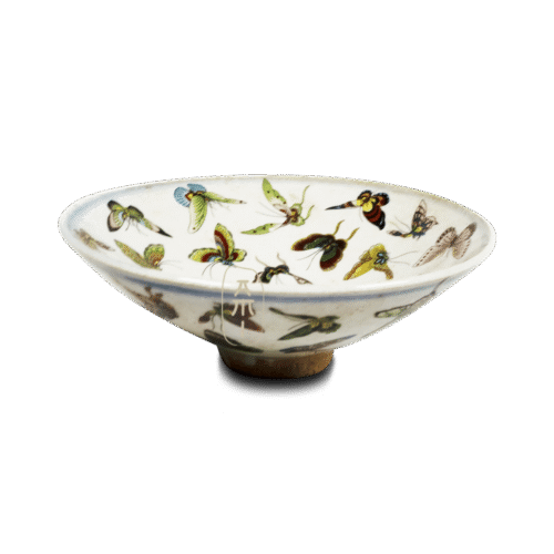 Kommetje met Vlinders - Keramiek - Multi - Ø17xH6,5cm