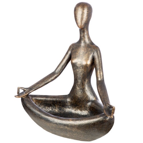 Alternative view of Sculptuur Relaxing - Polyresin - Antiek Finish/Metallic Look - Brons - L41xB25,5xH48,5cm