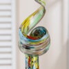 Sculptuur Twister - Glas Art - Multi - L12xB12xH35cm