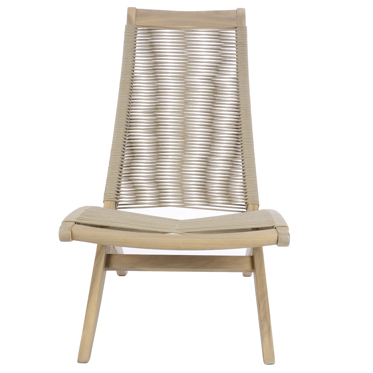 Stoel Bali - Hout/Polyester/Polyrope Koord - Naturel - B84,5xL56,5xH89 cm - Afbeelding 7