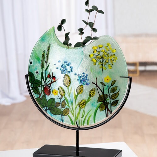 Vaas Wild Flowers - Glass Art - Multi - L33xB9,5xH39cm